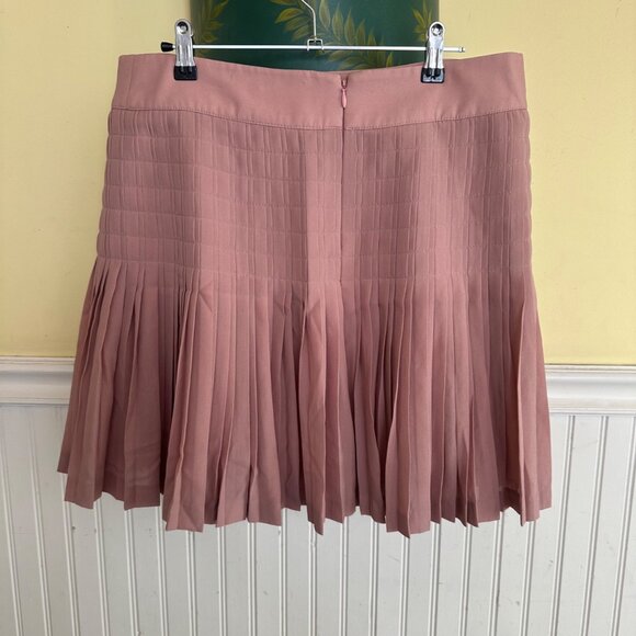 J.Crew Womens Pleated Pink Skirt Size 10 Polyester Blend - Picture 2 of 6